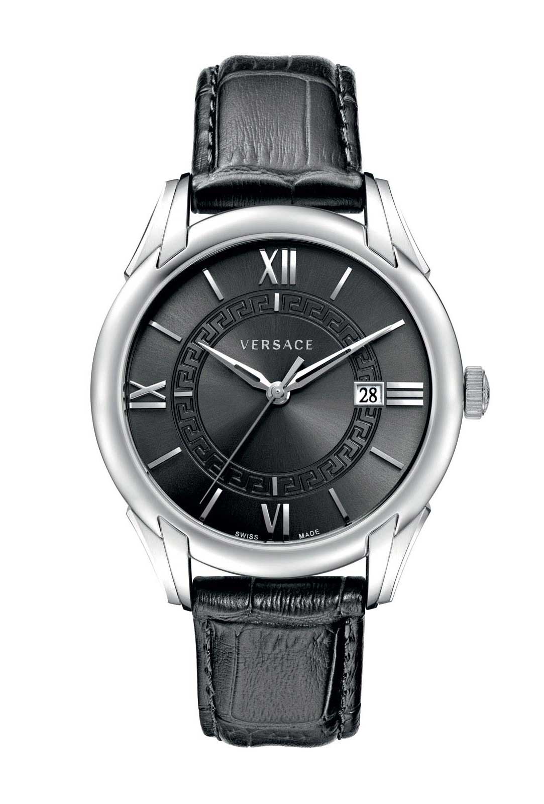 Versace QUARTZ 3 HANDS watch 715.2 STEEL BLACK